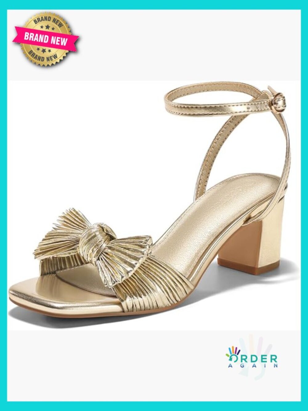 Bow Heels Sandals Block Low Heel Wedding Bride Dressy Open Toe Ankle Strap